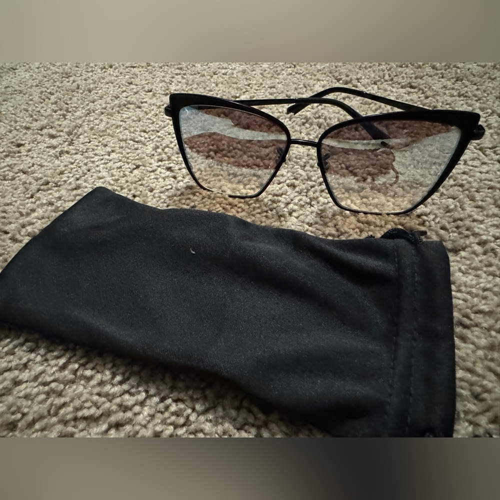 Diff Eyewear Becky Black Flash Grey Gradient Sunglasse